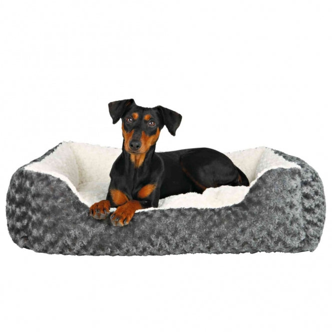 Rechteckiges Komfort-Hundebett mit Wendekissen